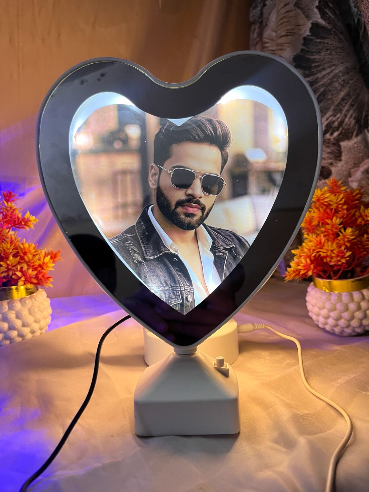 Customize heart Led Light Photo Lamp